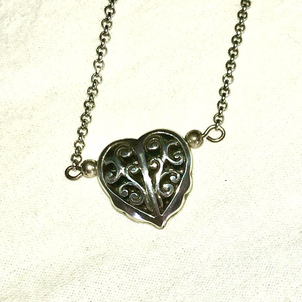 Brighton Heart Charm Silver Necklace